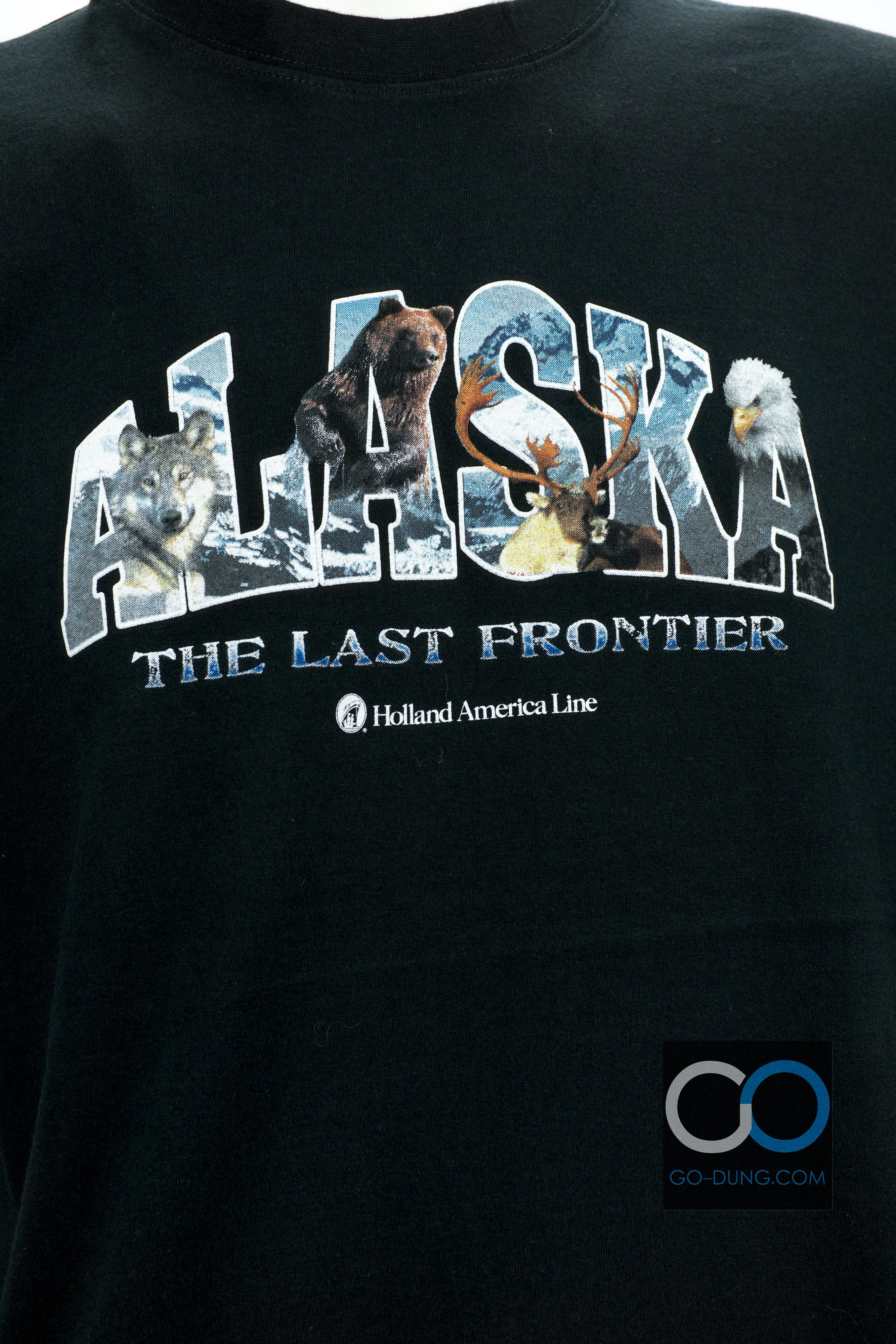 เสื้อ USA วินเทจ HOLLAND AMERICAN LINE : ALASKA THE LAST FRONTIER ผ้า 100 คอตตอน