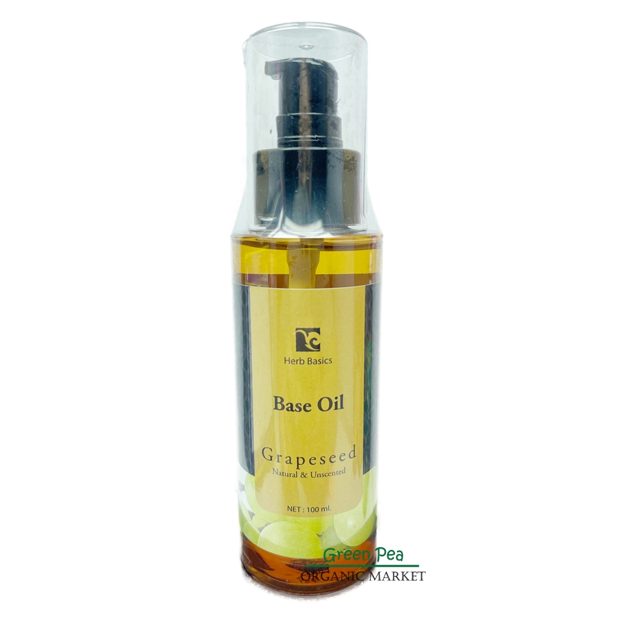 Herb Basics น้ำมันสกัดเย็น เมล็ดองุ่น100ml. Base Oil Grapeseed