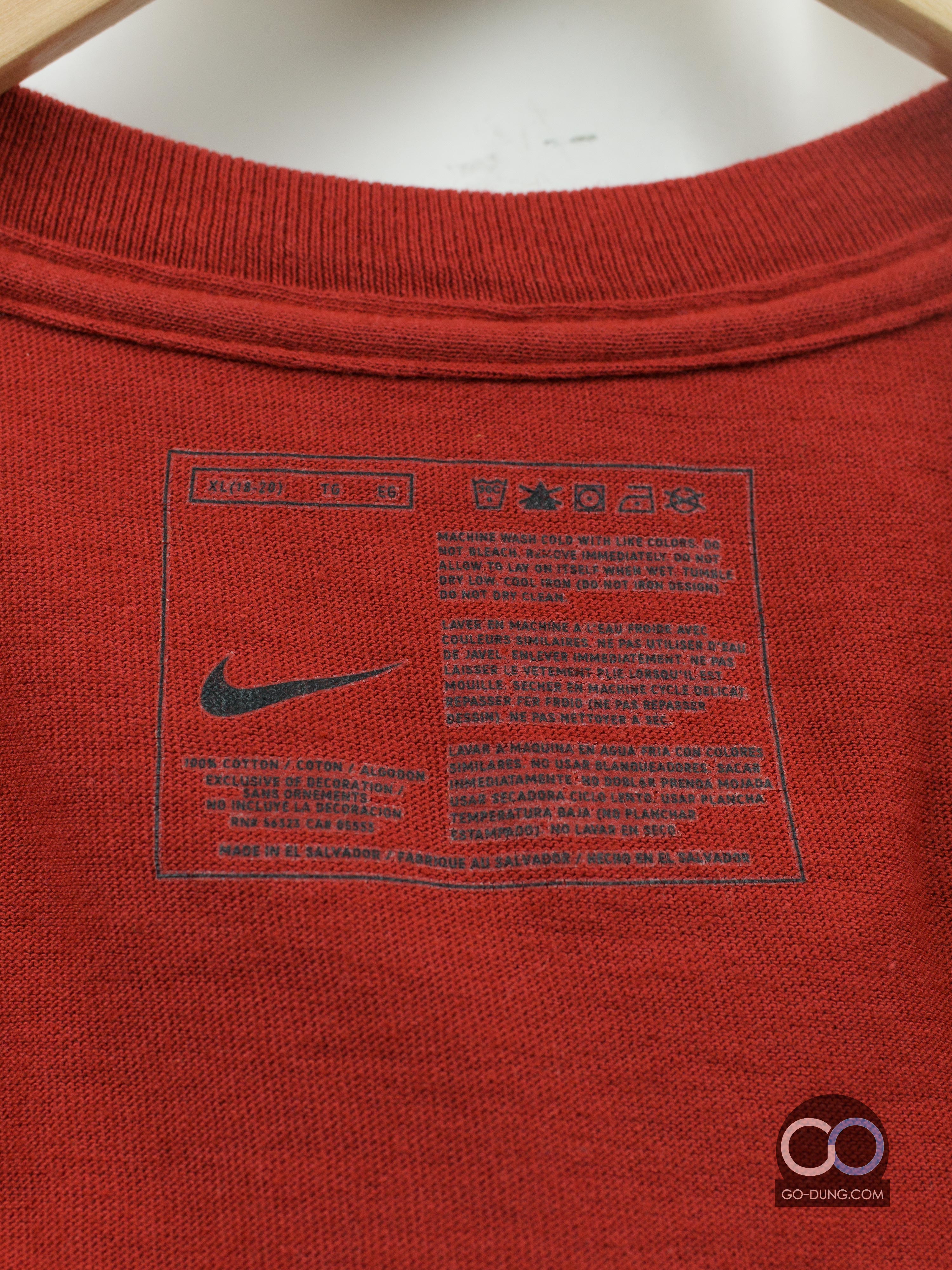 เสื้อยืดมือสองแบรนด์เนม NIKE : FOOT BALL เสื้อกล้าม ผ้า 100 คอตตอน