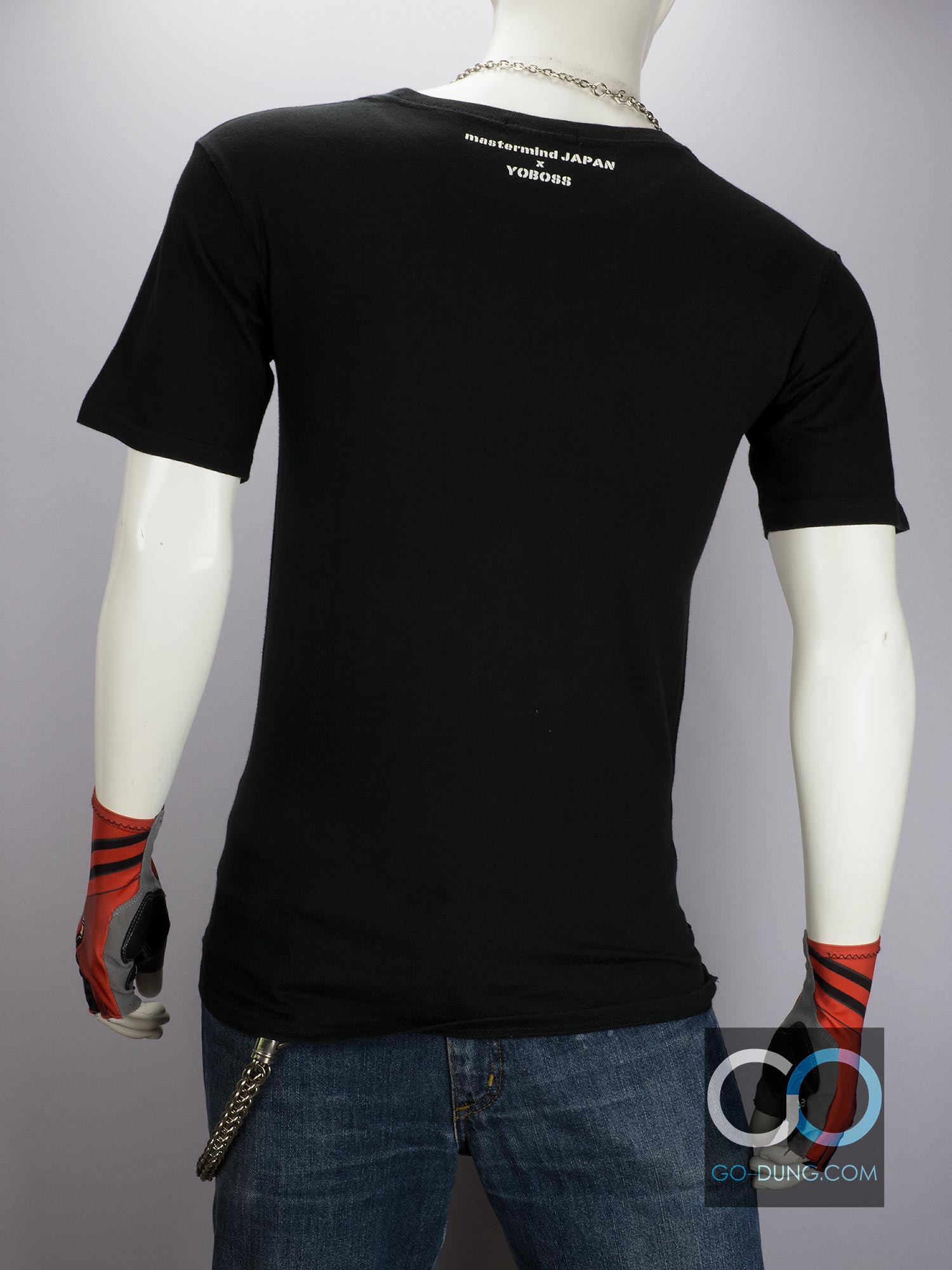 เสื้อยืดมือสอง MASTERMIND JAPAN x YOBOSS : LEBELS CRASH ผ้า 100 คอตตอน