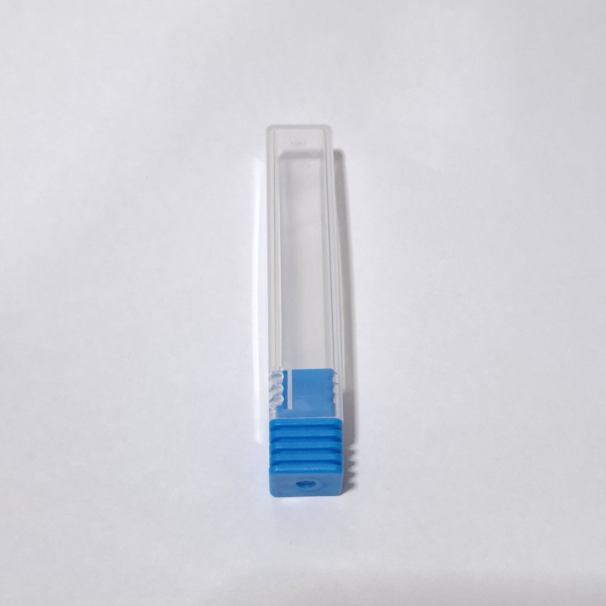 OPP กล่องใส่ดอกสว่าน ดอกเอ็นมิลพลาสติกใส ฐานสี แบบใส่ได้ 1 ดอก