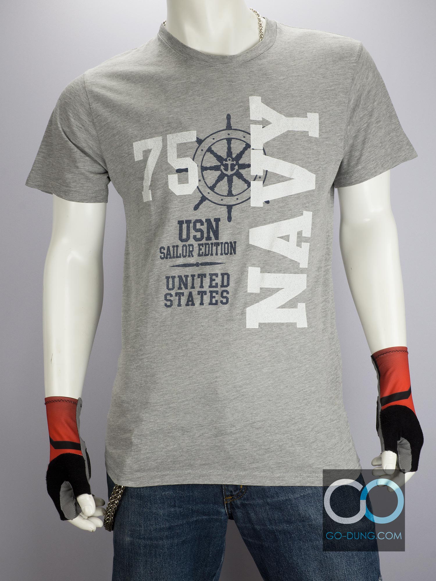 เสื้อยืดมือสอง NAVY ผ้า 100 คอตตอน ยี่ห้อ BEER CRAFT