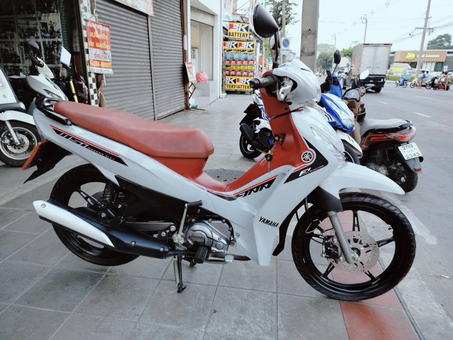 (ปิดการขาย) yamaha finn สีเทา ตัวท็อปล้อแม็กเบรค UBS จดทะเบียนปี 2023