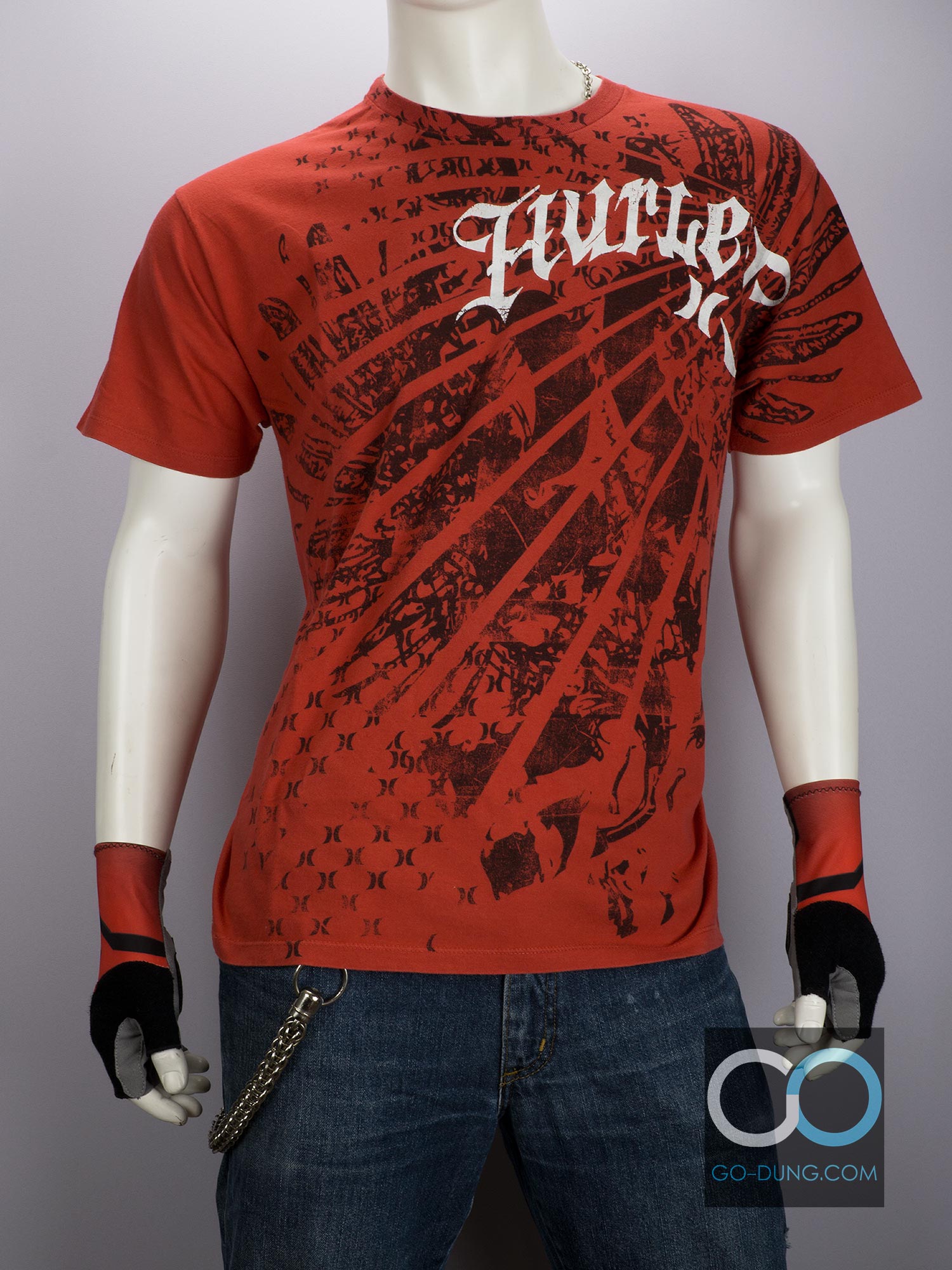 ขาย เสื้อยืดมือ 2 แบรนด์เนม ผ้า 100 คอตตอน ยี่ห้อ HURLEY ป้ายตัด