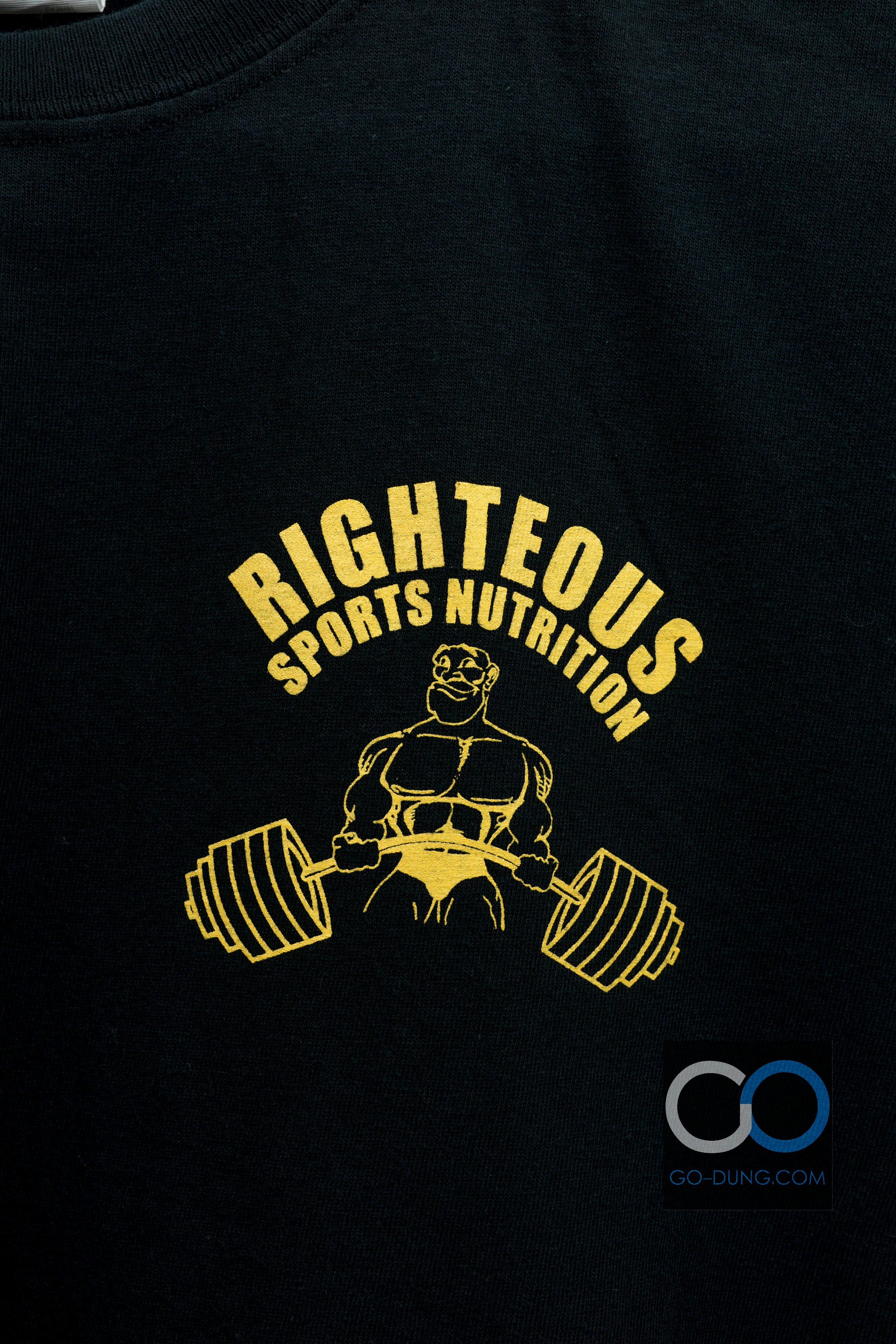 เสื้อ USA วินเทจ GILDAN : RIGHEOUS SPORTS NUTRITION ผ้า 100 คอตตอน