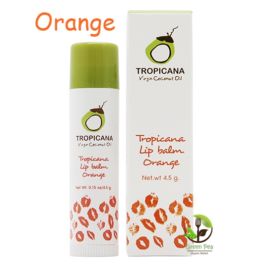 ลิปบาล์มบำรุงริมฝีปากน้ำมันมะพร้าวแบบแท่ง Tropicana สูตร NON PRESERVATIVE ขนาด 3.8 G