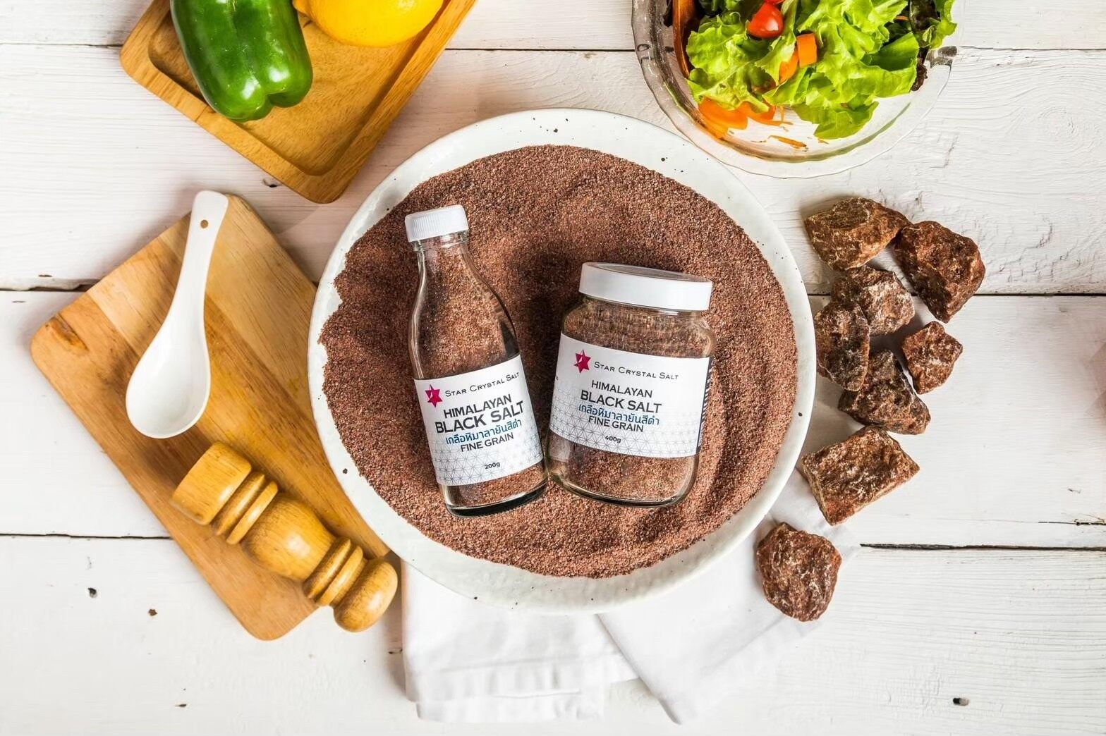 Star Crystal Salt เกลือหิมาลายันสีดำ ชนิดป่น ขนาด 200 กรัม Himalayan Salt Fine (Food Grade)
