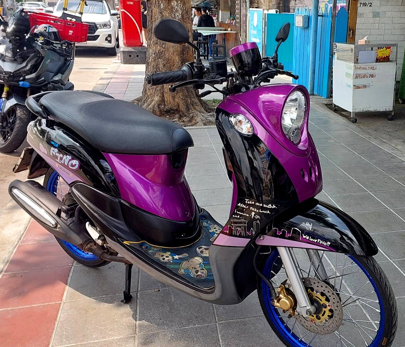 (ปิดการขายก็ได้ครับ) fino สีม่วงดำ ทะเบียนสวย 9966 กรุงเทพมหานคร