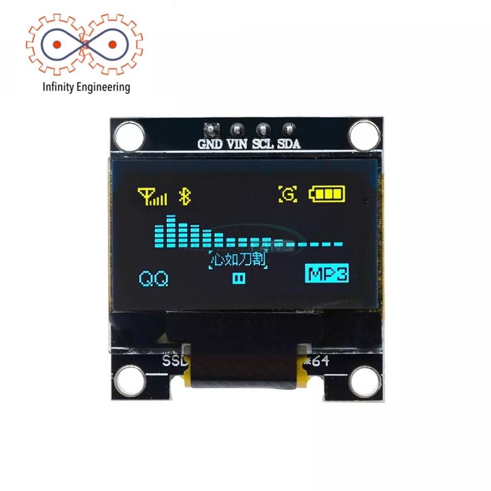 I2C LED Display Module 0.96 Inch Compatible 128X64