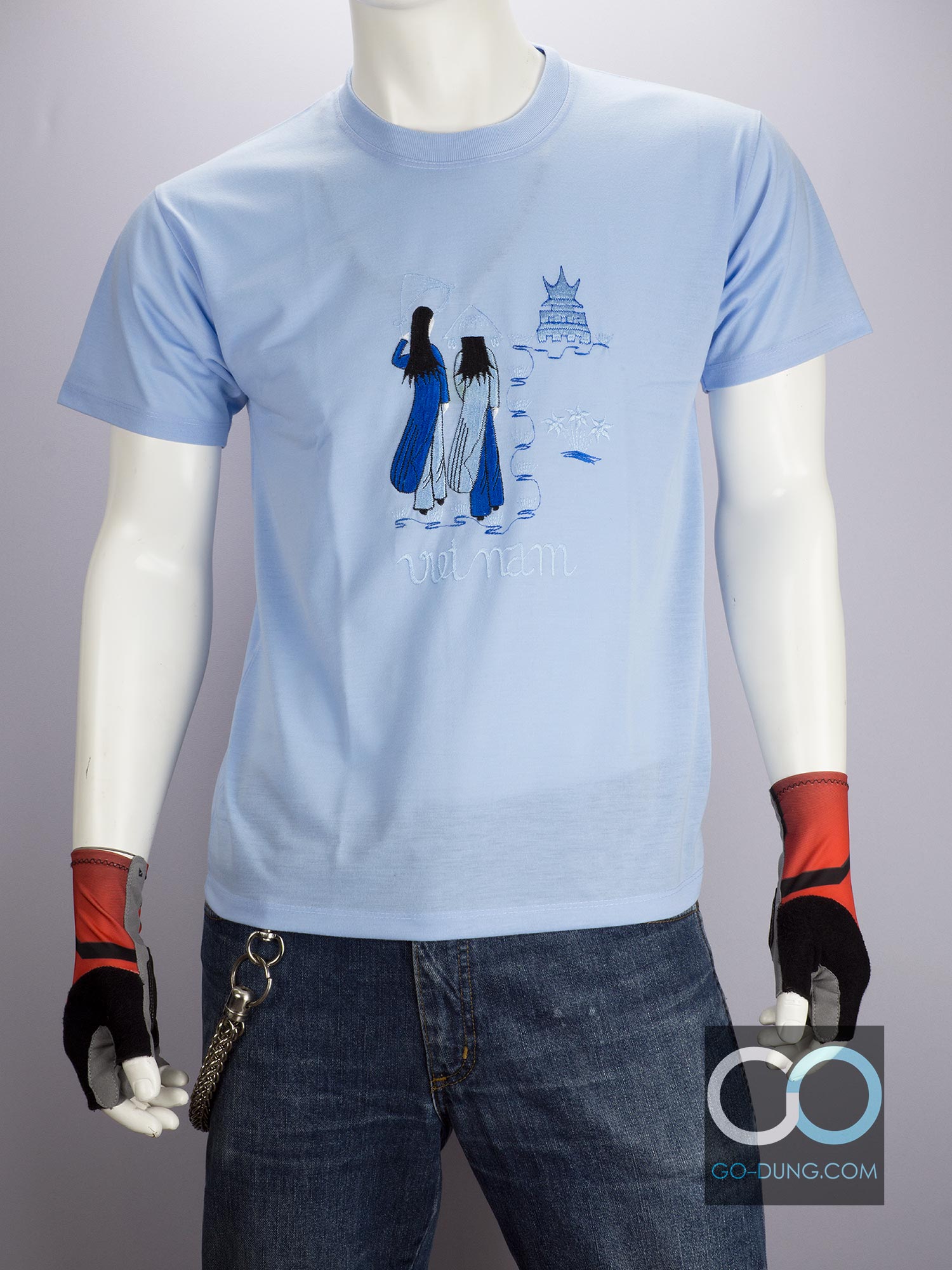 เสื้อยืดมือสอง ปักลาย VIETNAM ผ้า 100 คอตตอน สภาพดี เอาไปใส่เล่นๆ เก๋ๆ ไม่ต้องคิดมาก