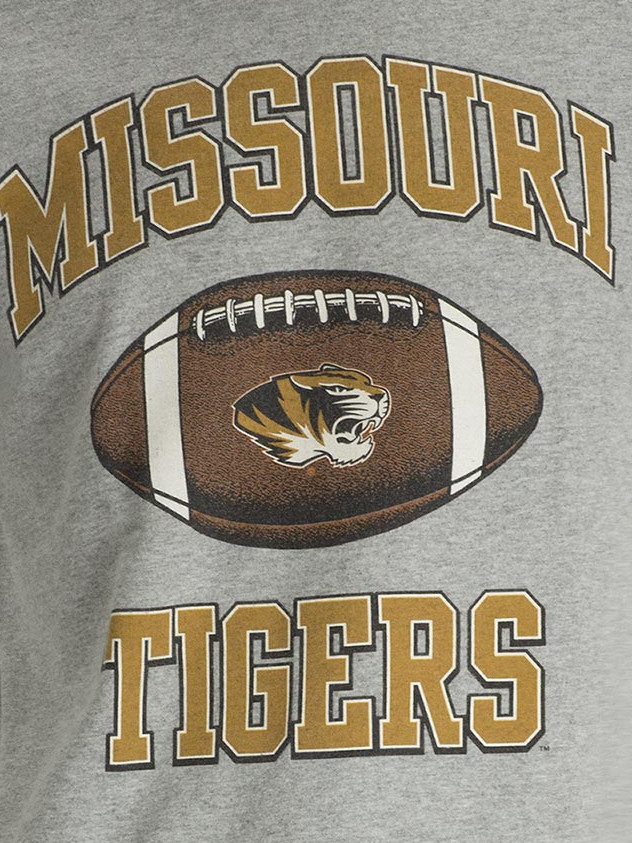 เสื้อยืดผ้าบาง Missouri Tigers ผ้าผสมโพลี ป้ายคอ SOFFE