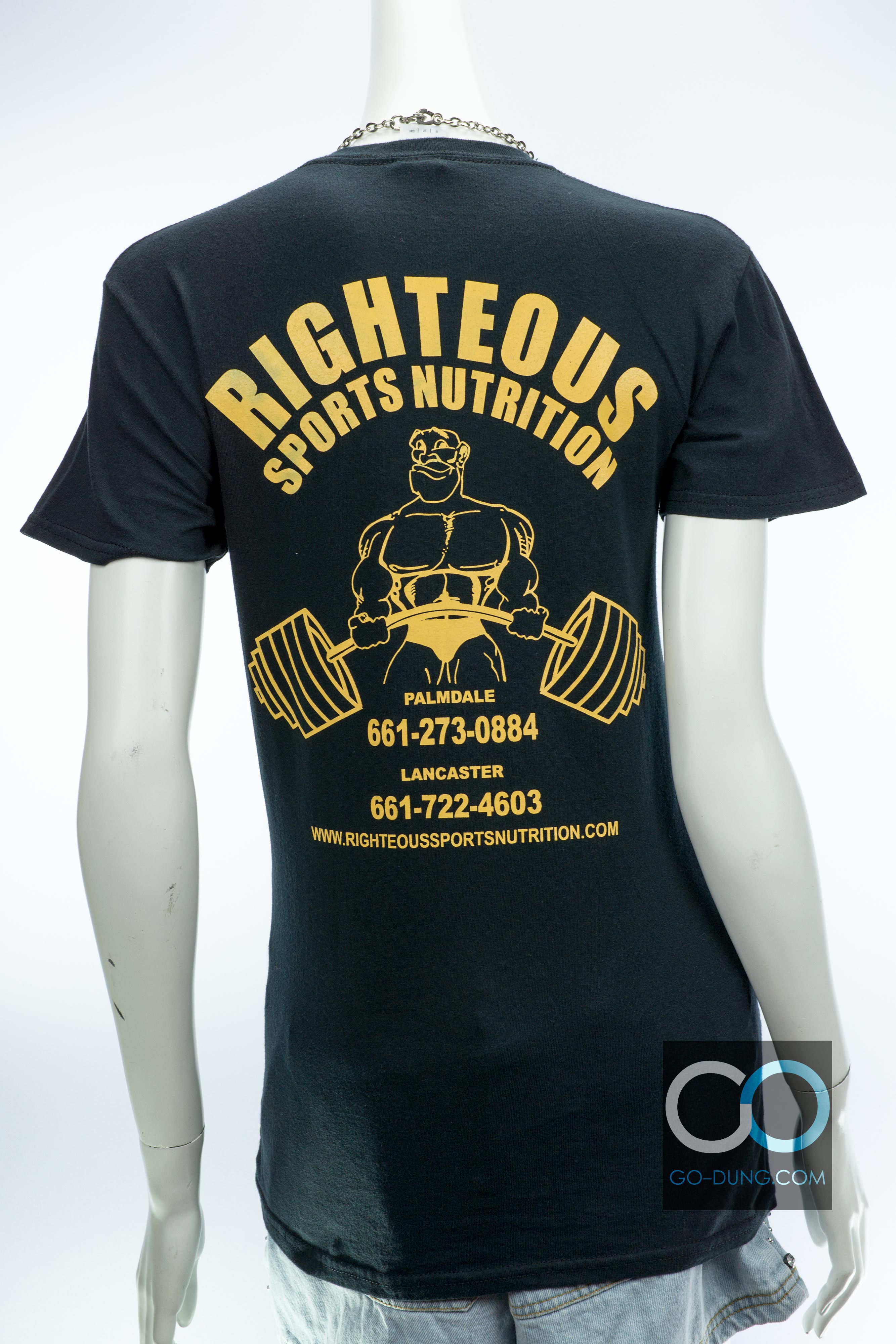 เสื้อ USA วินเทจ GILDAN : RIGHEOUS SPORTS NUTRITION ผ้า 100 คอตตอน