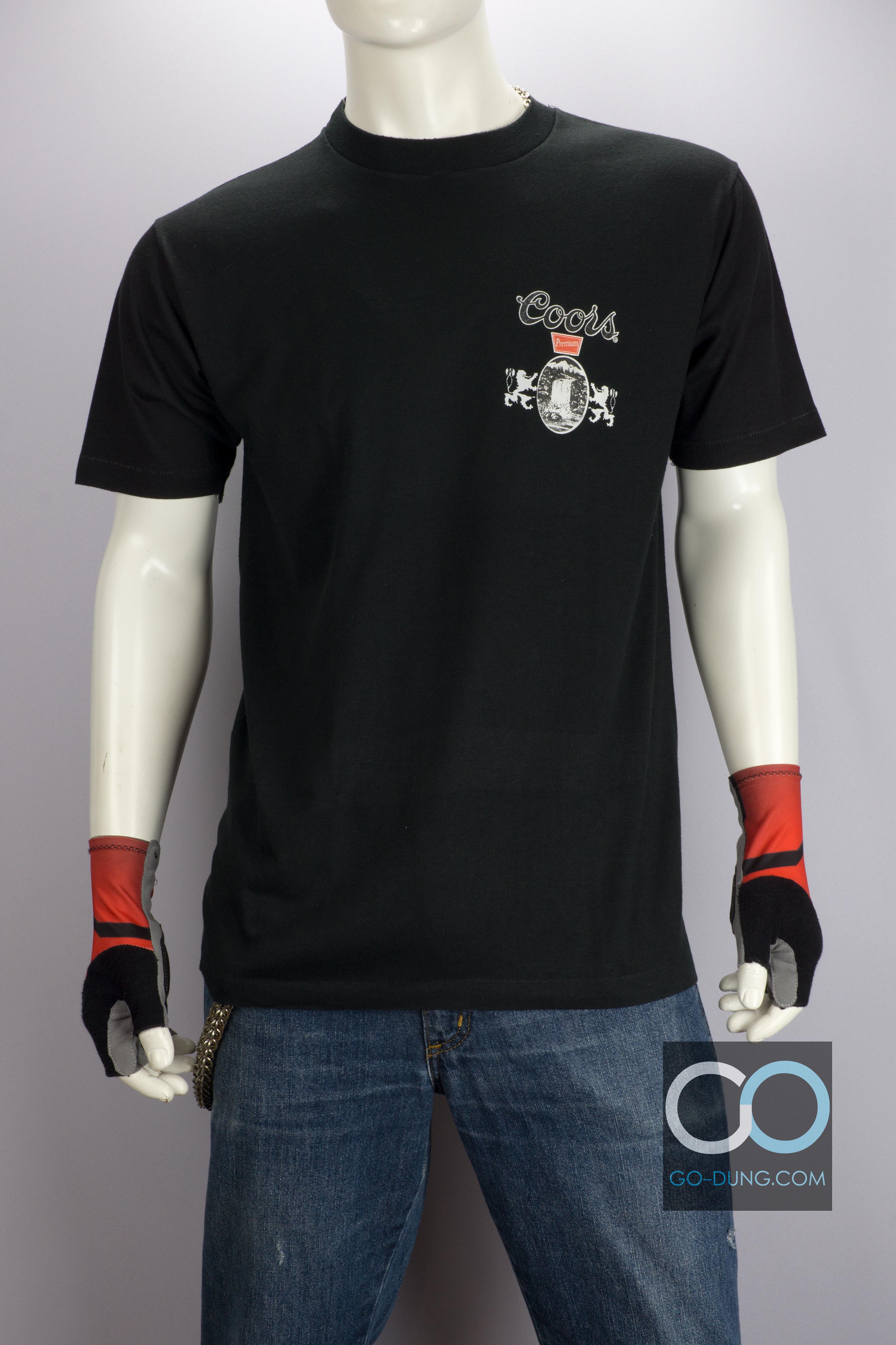 เสื้อยืดวินเทจมือสอง เสื้อเบียร์ COORS PREMIUM เดี่ยวบนเดี่ยวล่าง ป้ายไม่มี
