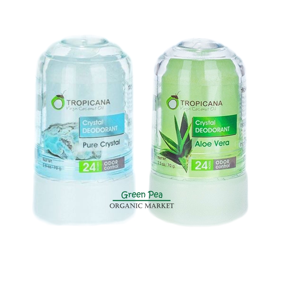Tropicana โรลออน สารส้ม ระงับกลิ่นกาย 60g. Crystal Deodorant 24hours