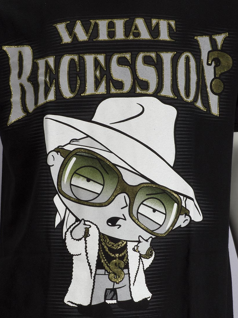 เสื้อยืดมือสอง What Recession ผ้า 100 คอตตอน ยี่ห้อ ALSTYLE