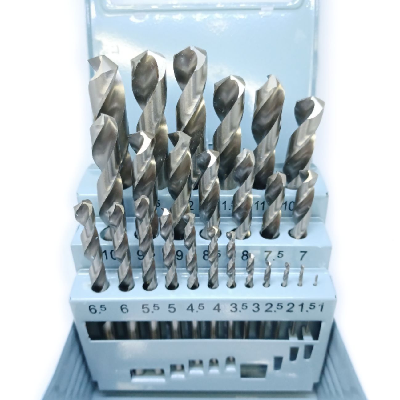 OPP BEILI ชุดดอกสว่าน HSS เกรด 6542 M2 จำนวน 25 ดอก ในกล่องเหล็ก สำหรับเจาะสแตนเลส เจาะเหล็ก