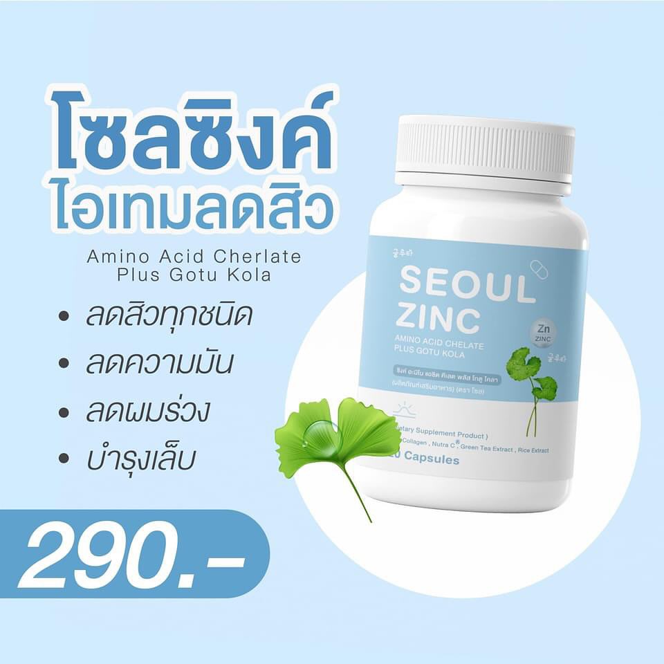 Seoul Zinc Amino Plus Gotu Kola โซลซิงค์ อะมิโนพลัส โกตูโคลา
