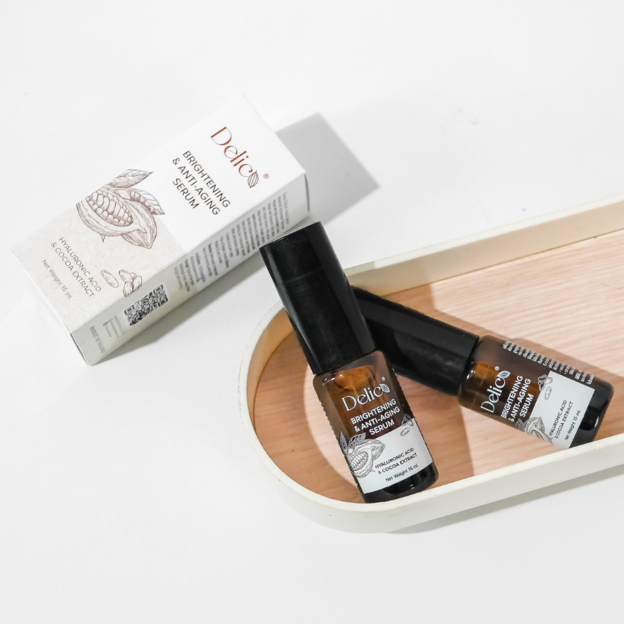 Delico Brightening & Anti-Aging Serum เซรั่มโกโก้ บำรุงผิวหน้า 15 ml. เซรั่ม ชุ่มชื้น ซึมไว เดลิโก้