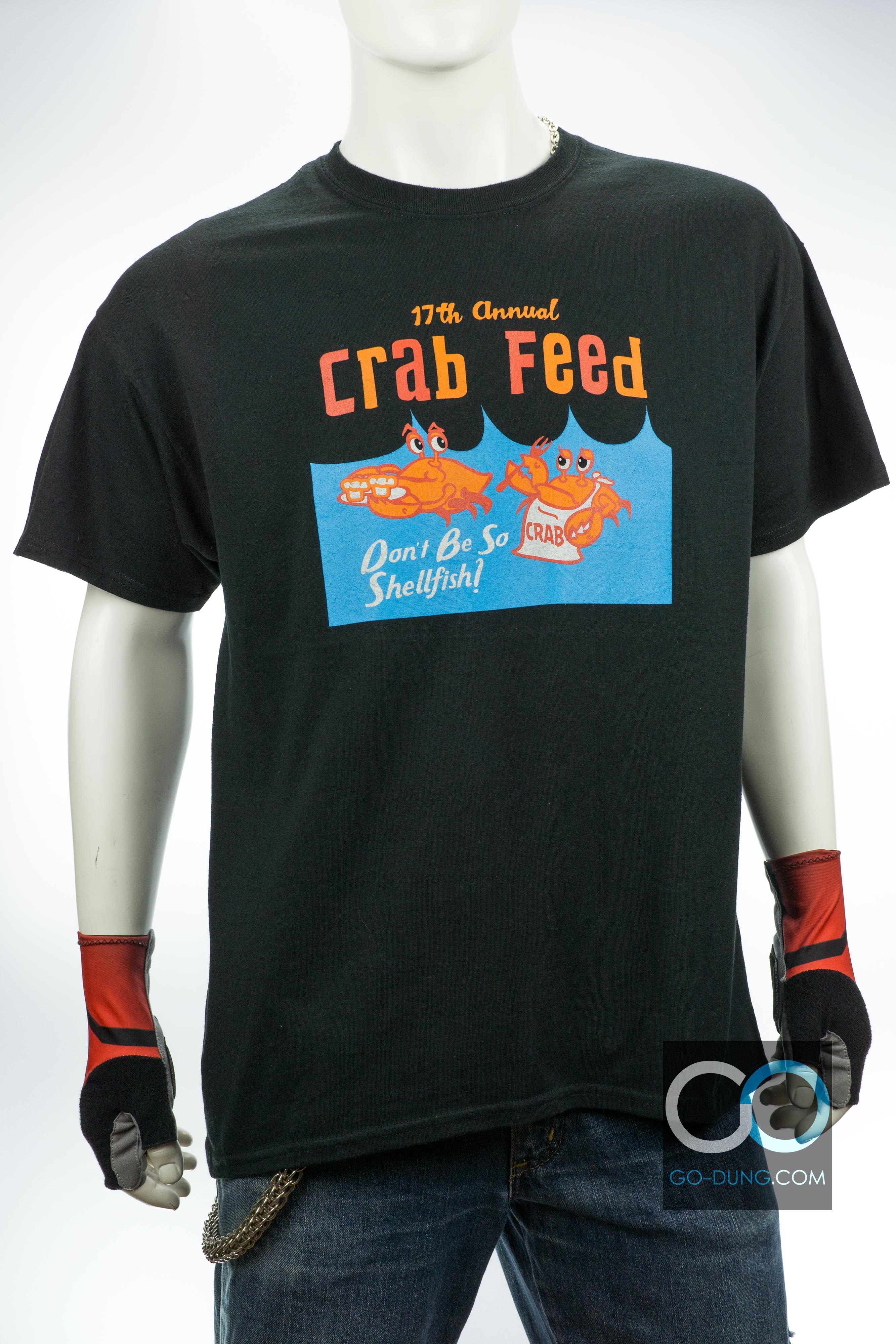 เสื้อยืดมือสอง ผ้าบาง GILDAN : 17TH ANNUAL CRAB FEED ผ้า 50/50