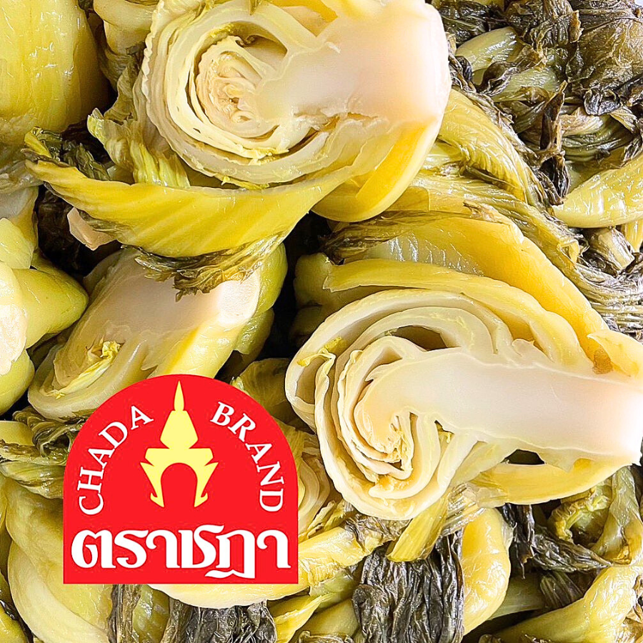 Chada Sour Pickled Mustard Green ผักกาดดองเปรี้ยว 500 กรัม พร้อมทาน ผักกาดดอง สูตรต้นตำรับ ตราชฎา