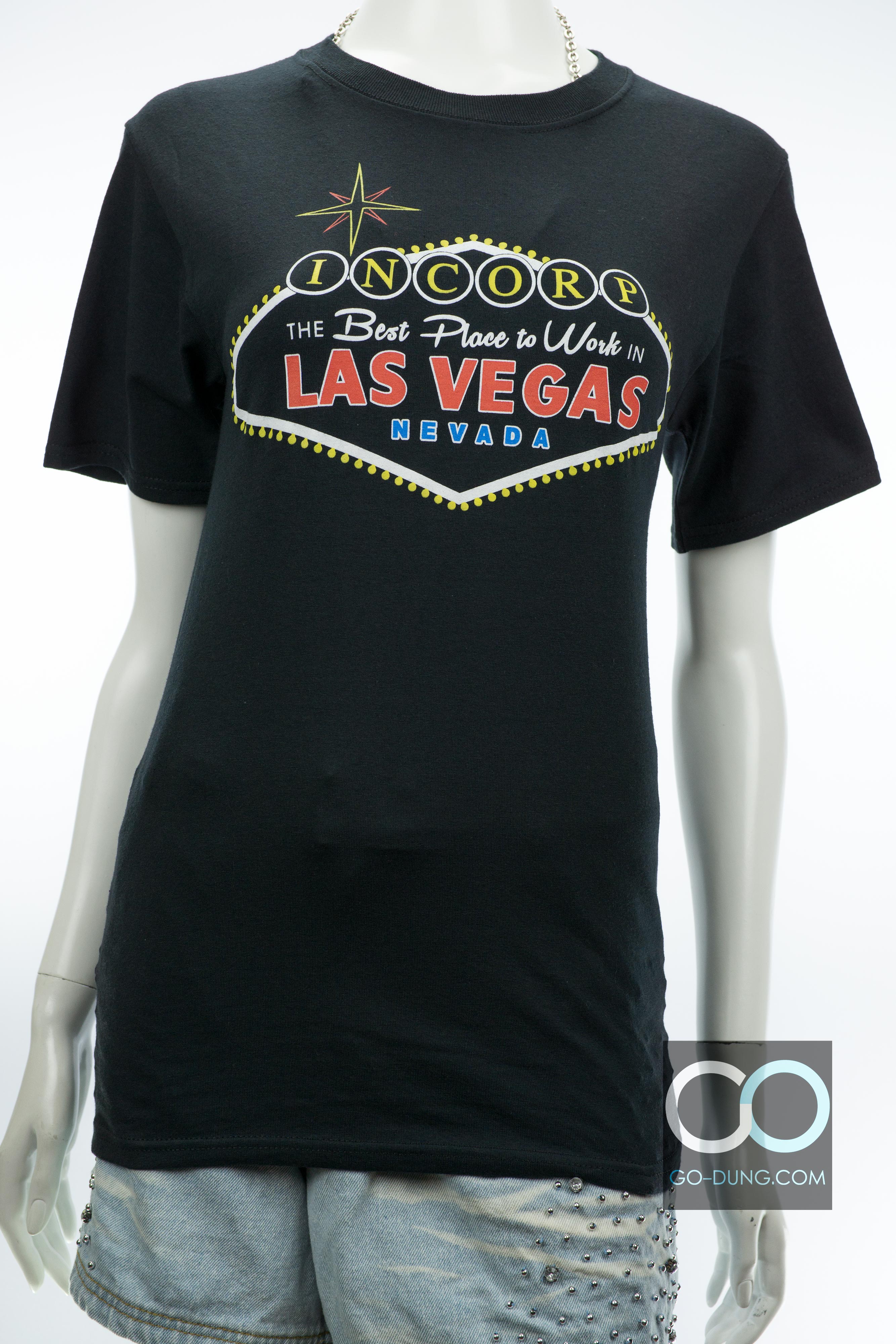 เสื้อยืดมือสอง ผ้าบาง JERZEES : INCORP THW BEST PLACE TO WORK IN LAS VEGAS NEVADA ผ้า 50/50
