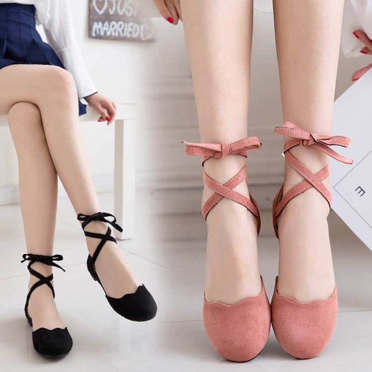 พรีออเดอร์ รองเท้าส้นเตี้ย 33-43 รหัส F-6410