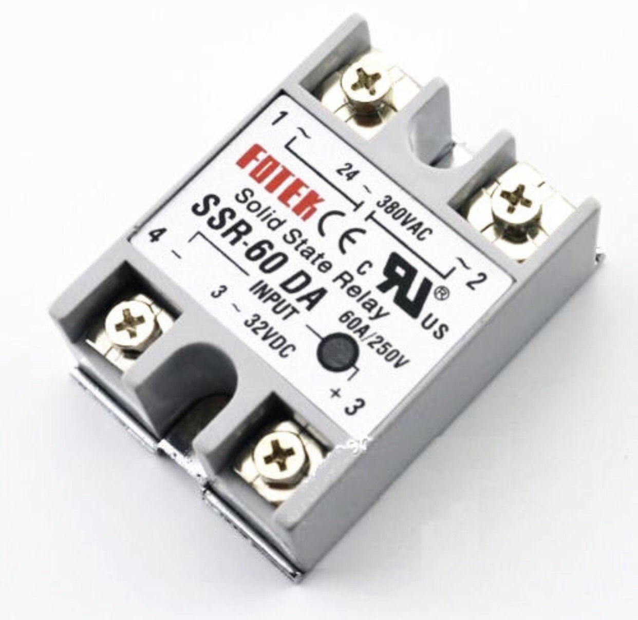 SSR-60 DA Solid State Relay Module 3-32V DC To AC โซลิดสเตทรีเลย์ โมดูลแปลงไฟ
