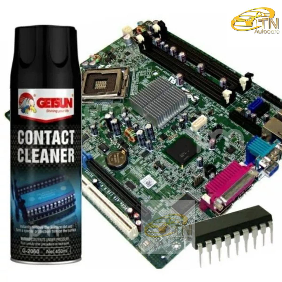 GETSUN CONTACT CLEANER สเปรย์ทำความสะอาดหน้าสัมผัสไฟฟ้า ขนาด 450 ml. พร้อมผ้าไมโคร 1 ผืน
