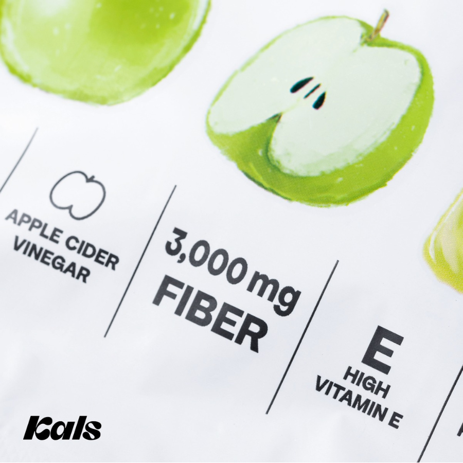 Kals Jelly Apple Cidre Vinegar + Fiber ขนาด 30 กรัม กัมมี่ เยลลี่ รสแอปเปิ้ล ไม่มีน้ำตาล มีไฟเบอร์ แคลส์