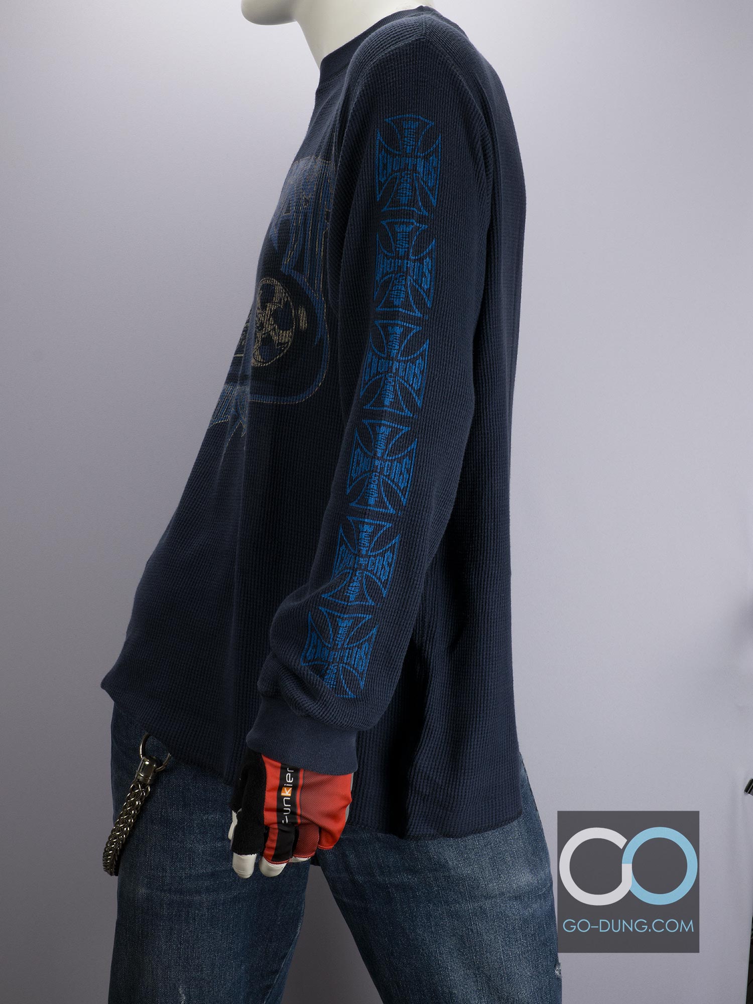 เสื้อยืดมือสองวินเทจ WEST COAST CHOPPERS : JASSE JAMES แขนยาวสภาพใช้งาน