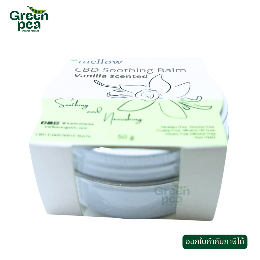 Mellow CBD Sooting Balm 50g. Vanilla scented