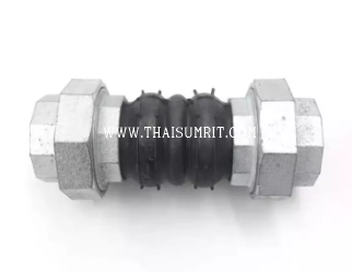 ท่ออ่อนยางลอนคู่ หัวยูเนี่ยนประปา Rubber flexible joint-double with UNION