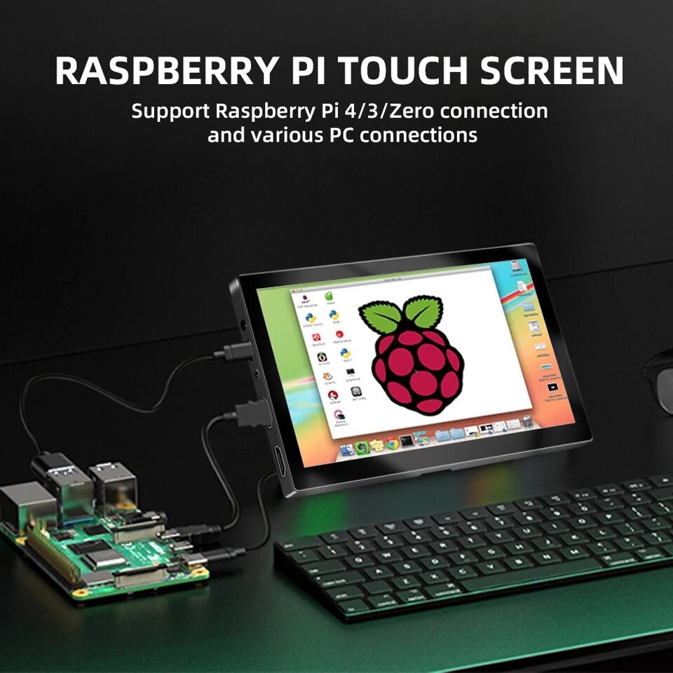 7 inch Touch Screen Monitor 1024x600 ลำโพงในตัว รองรับ Raspberry Pi