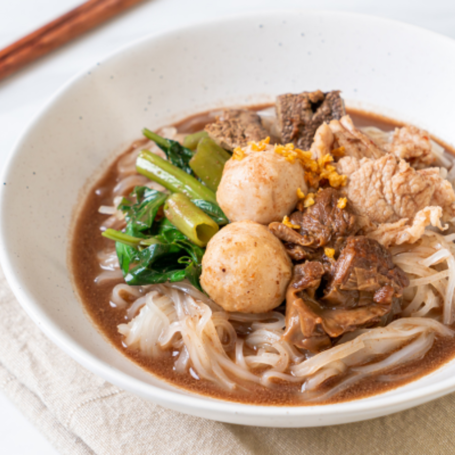 กอเงิน ฟาร์ม ผลิตภัณฑ์อาหารแห้ง ชุดก๋วยเตี๋ยวเรือ Boat Noodle Set ขนาด 35 กรัม ชุดเครื่องปรุง สมุนไพร Gorngern Farm