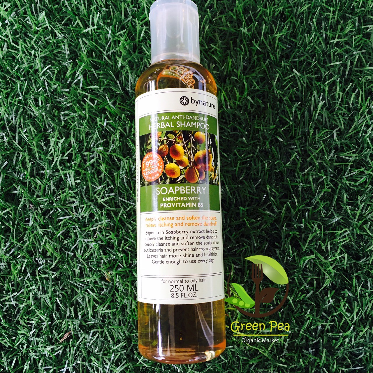 แชมพูมะคำดีควาย bynature Soapberry Herbal Shampoo ขจัดรังแค แก้คันศรีษะ รักษาชันตุ