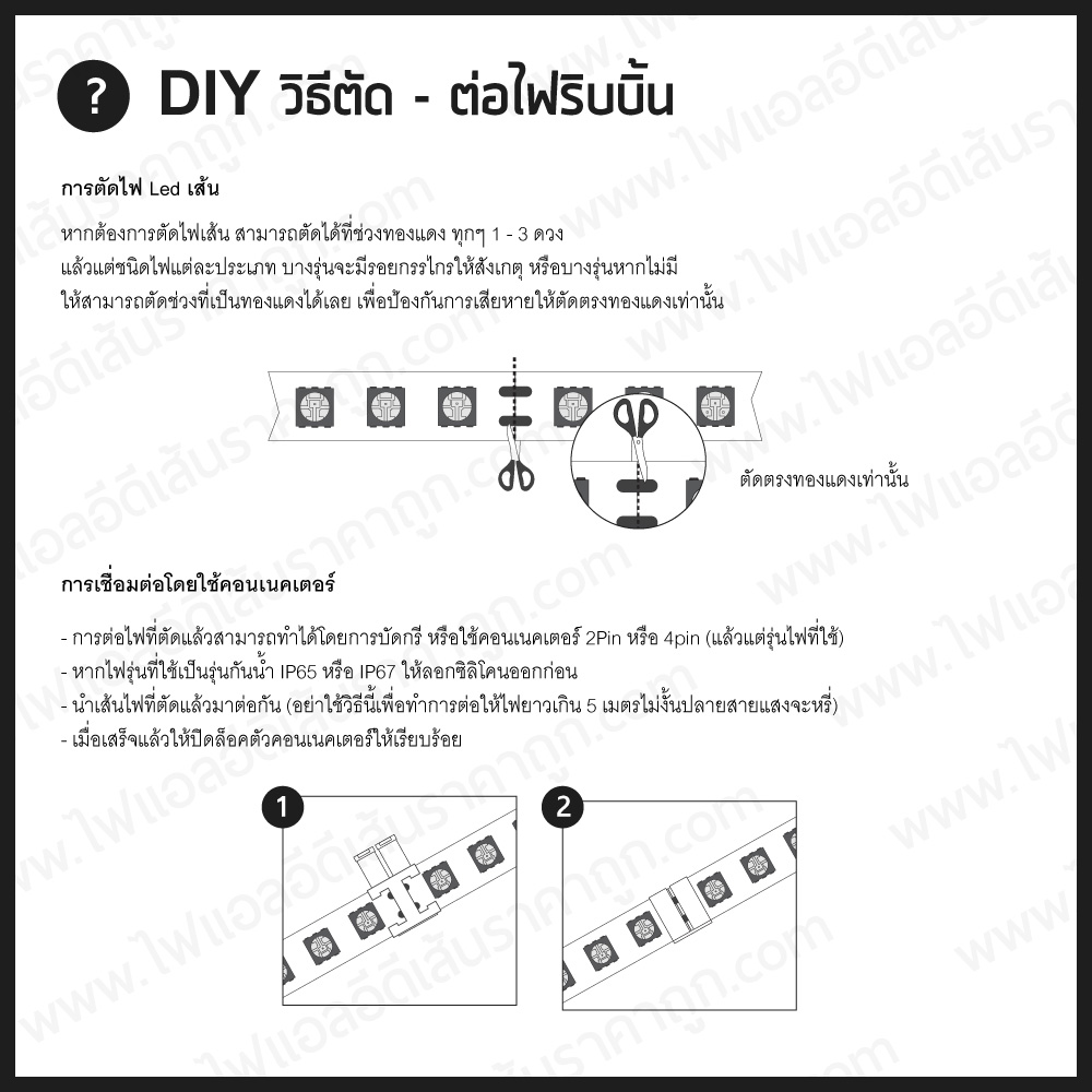 ZACCO FCV01 (MT-5050-60-12-67) ไฟวิ่ง Full color RGB/IC ควบคุมไฟให้วิ่งได้ตามชุดคอนโทรล (กันน้ำ)