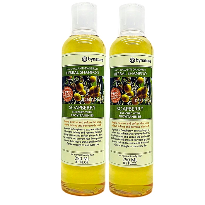 bynature Soapberry Natural Anti-Dandruff Herbal Shampoo 250 ml.