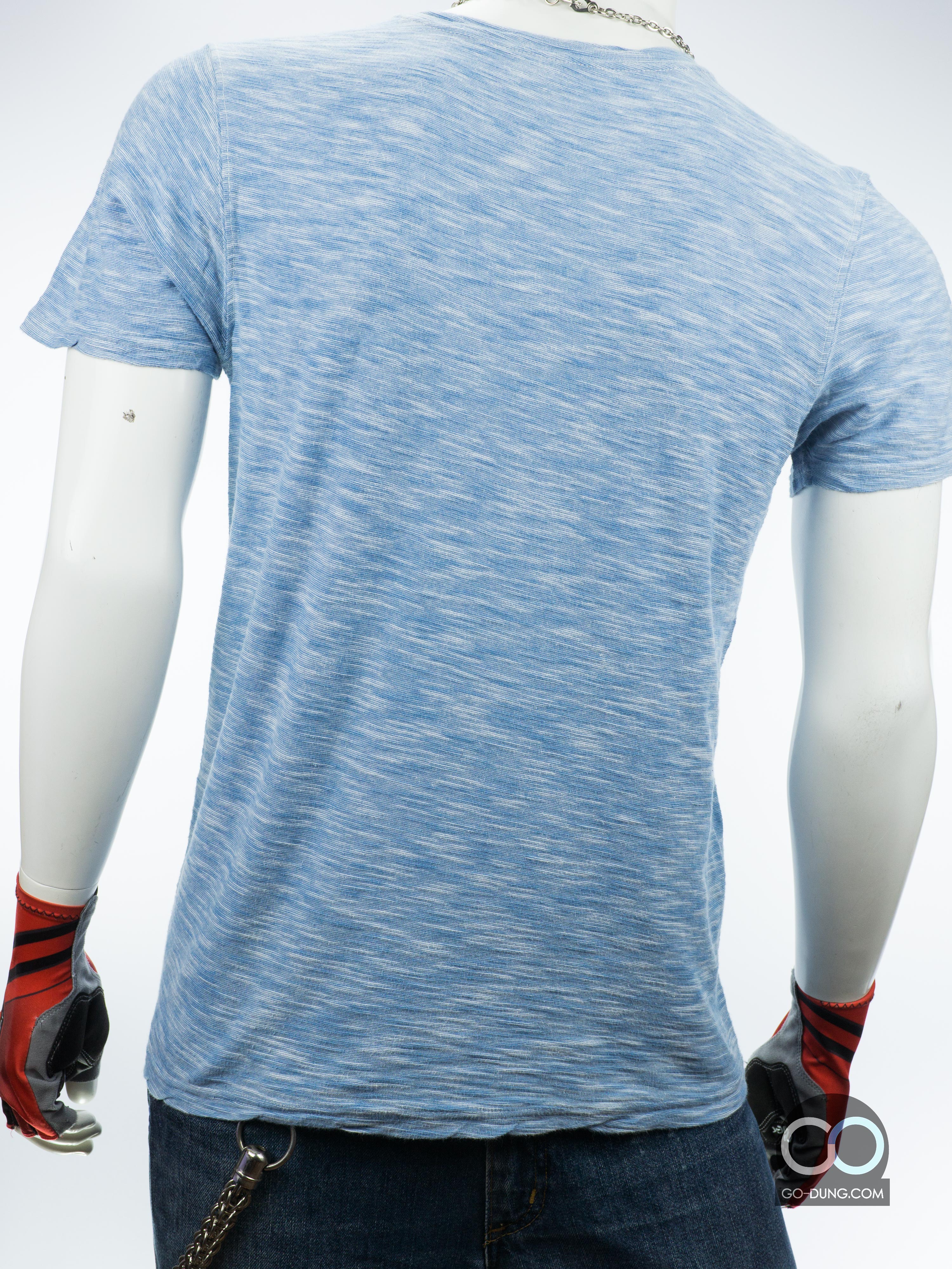 เสื้อยืดมือสองแบรนด์เนม CHEROKEE สีพื้น มีกระดุมคอ ผ้า 100 คอตตอน