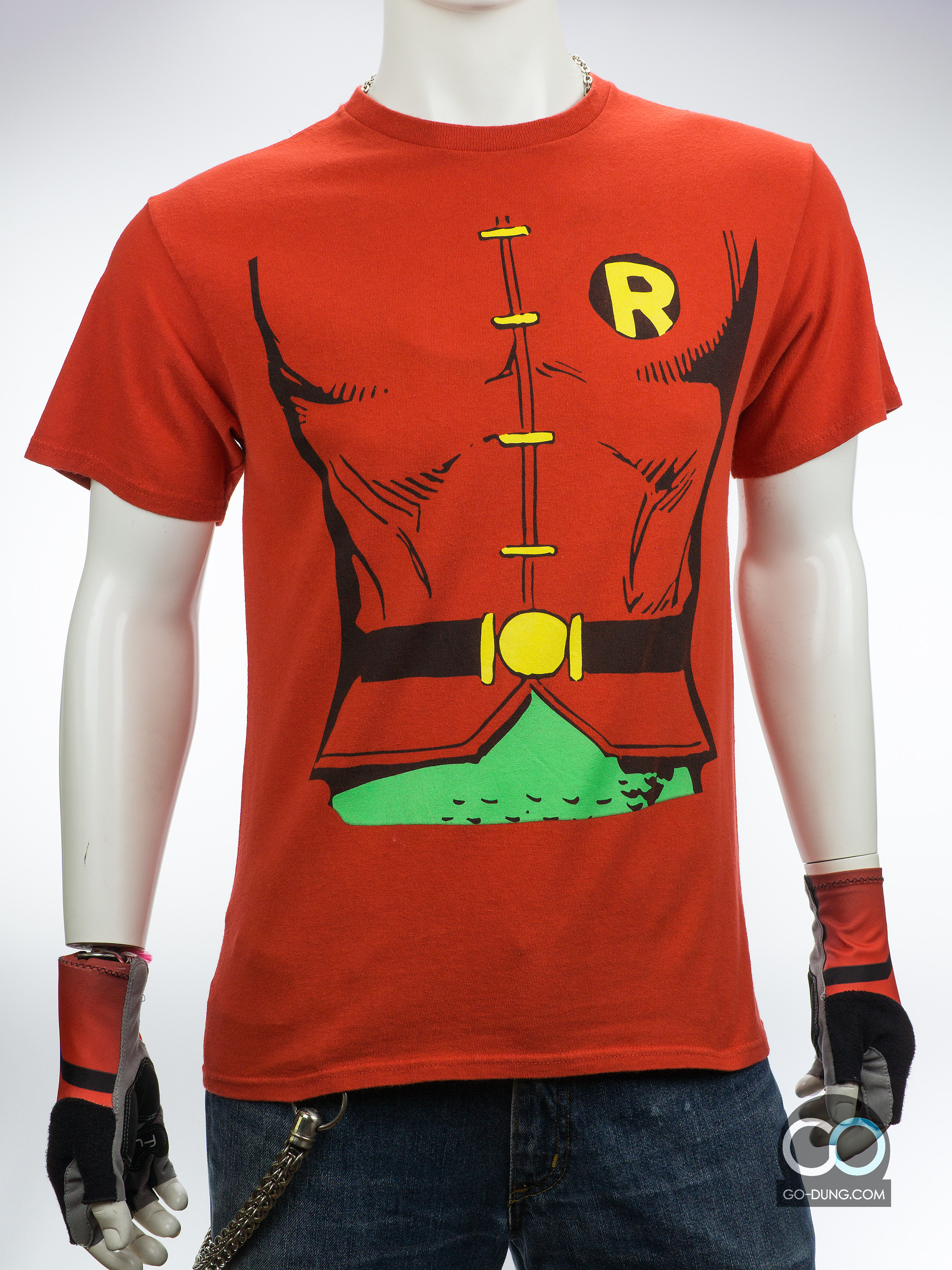 เสื้อการ์ตูนมือสอง DC COMICS ลายชุดโรบิน ไม่มีผ้าคลุม ผ้า 100 คอตตอน