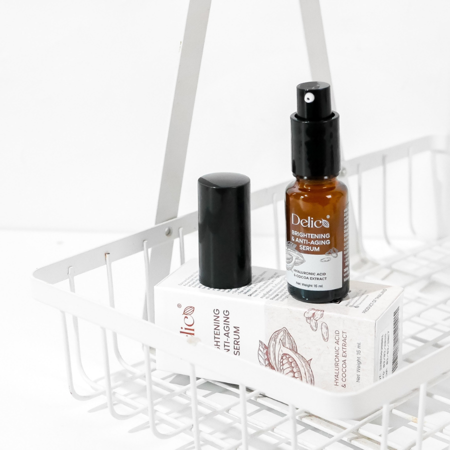 Delico Brightening & Anti-Aging Serum เซรั่มโกโก้ บำรุงผิวหน้า 15 ml. เซรั่ม ชุ่มชื้น ซึมไว เดลิโก้
