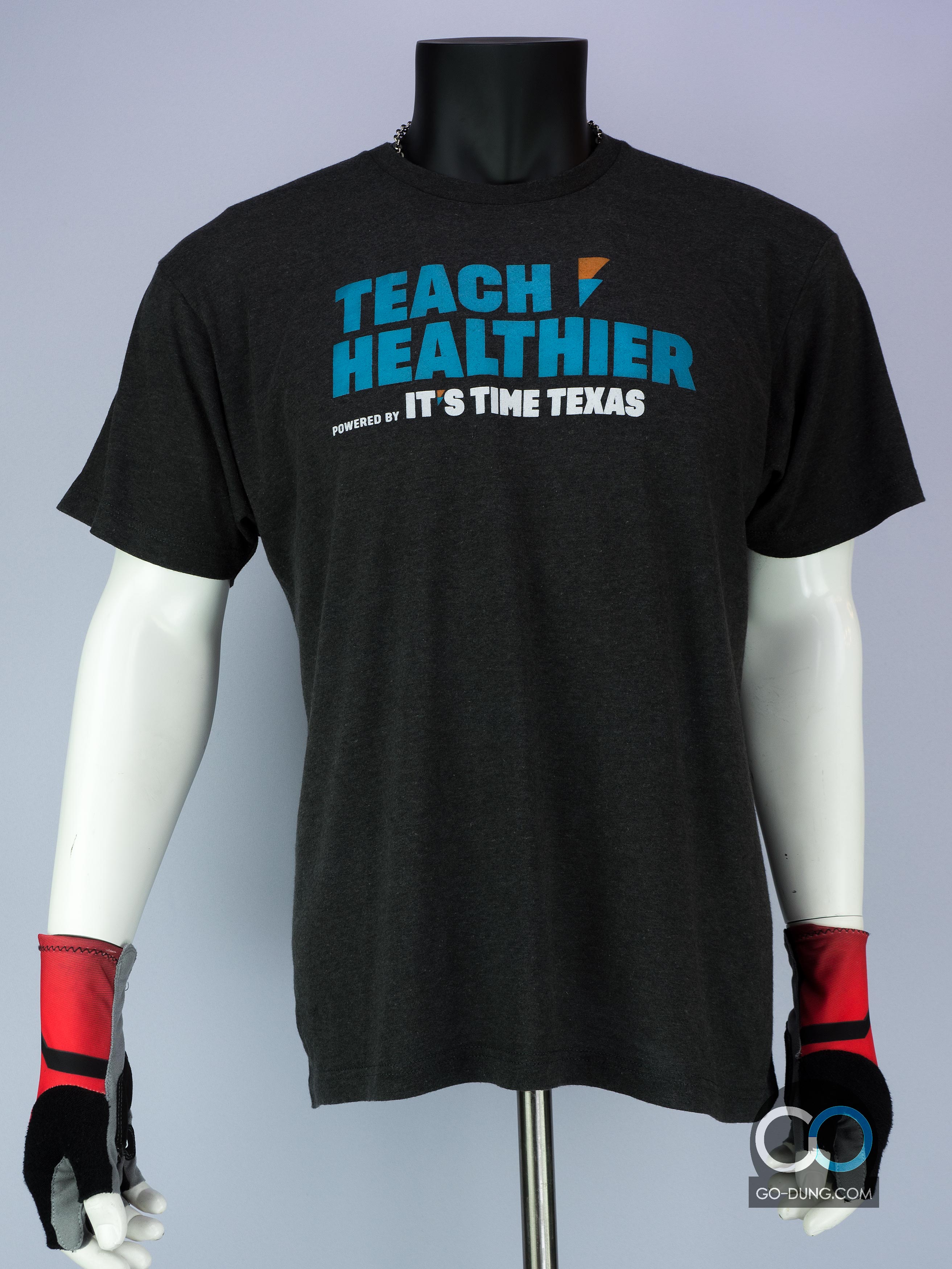 เสื้อยืดมือสอง TULTEX : TEACH HEALTHIER POWERED BY IT'S TIME TEXAS ผ้าบาง ผ้าผสม 35/65