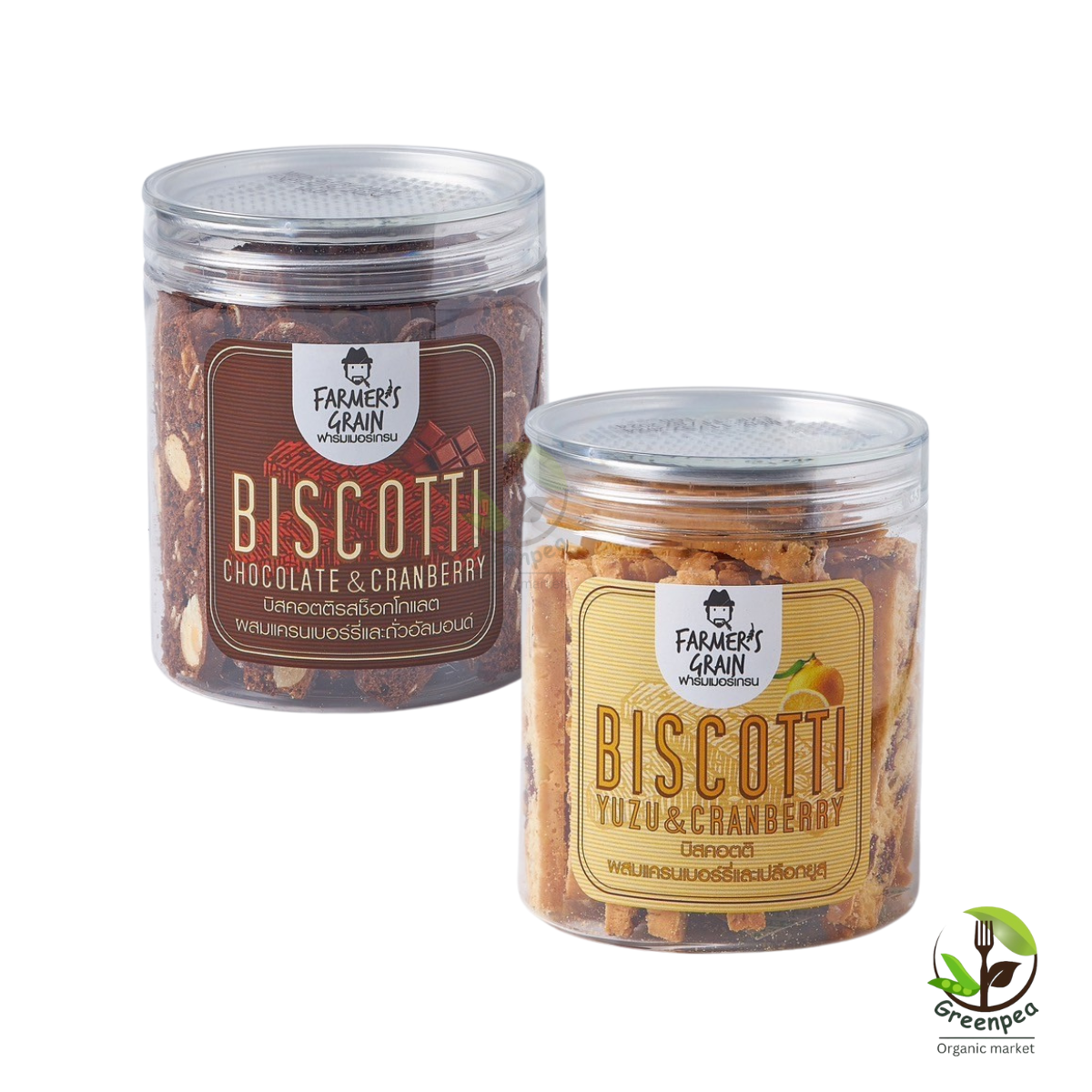 Farmer's Grain บิสคอตติ อัลมอนด์ 3 รสชาติ ขนาด 140 กรัม Biscotti กรุบกรอบ รูปแบบเเท่ง สามารถรับประทานได้ทันที