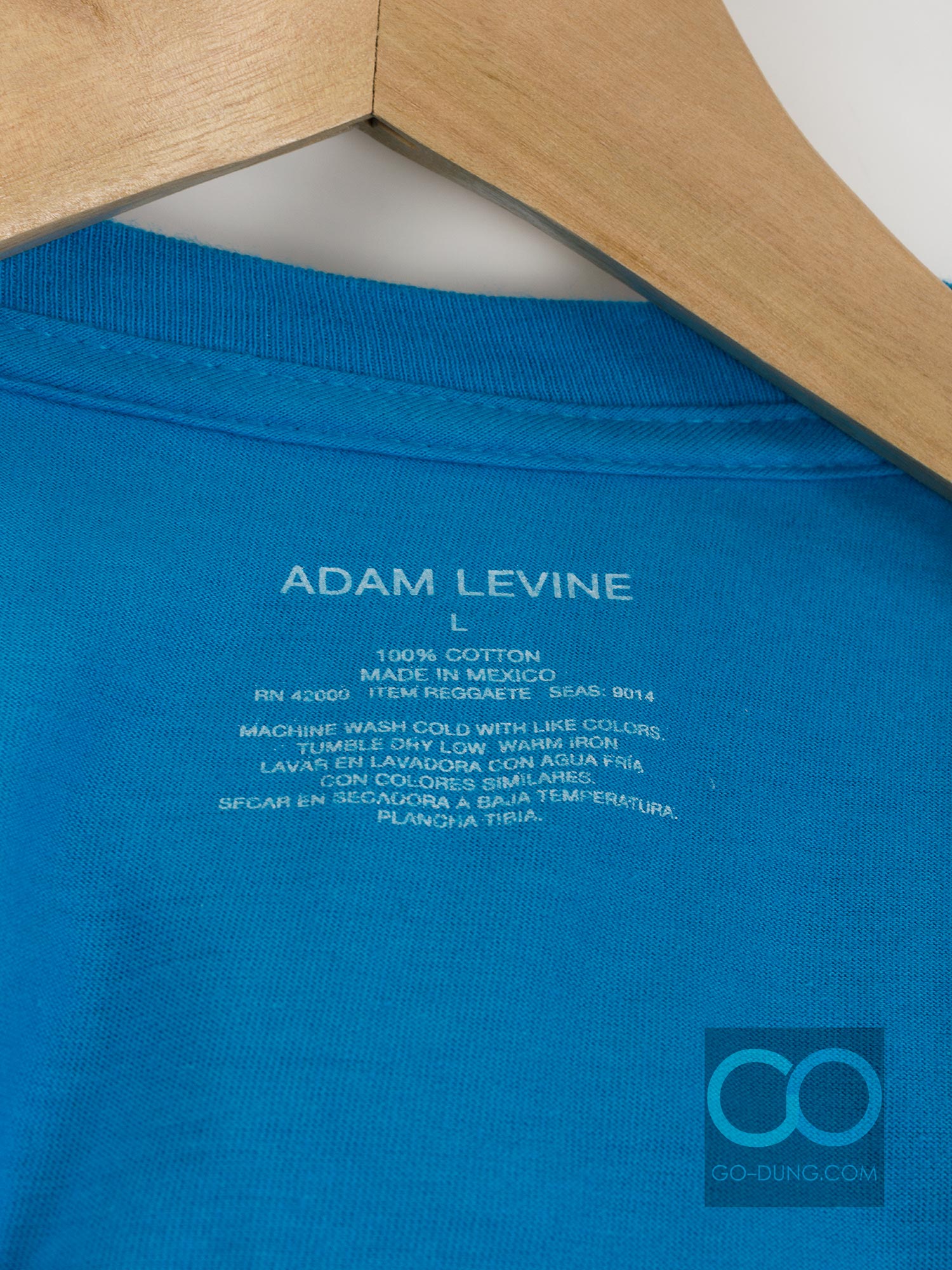 ขาย เสื้อยืดแบรนด์มือ 2 ยี่ห้อ ADAM LEVINE ผ้า 100 คอตตอน สีฟ้า