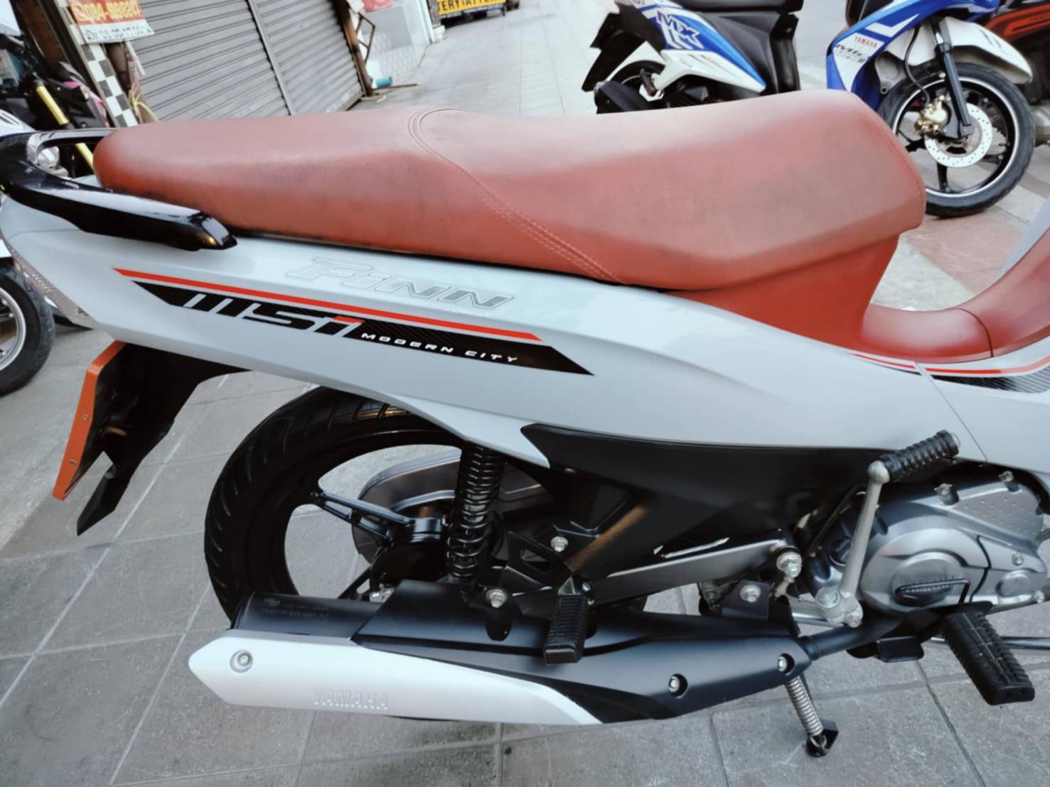 (ปิดการขาย) yamaha finn สีเทา ตัวท็อปล้อแม็กเบรค UBS จดทะเบียนปี 2023