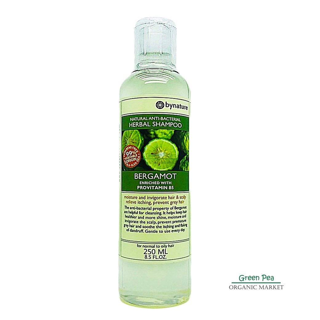 แชมพูมะกรูด สูตรธรรมชาติ bynature 250 ml. Bergamot Herbal Shampoo250 ml.