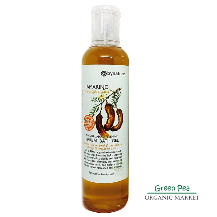 by nature Herbal Bath Gel Natural AHA Whitening 250ml.