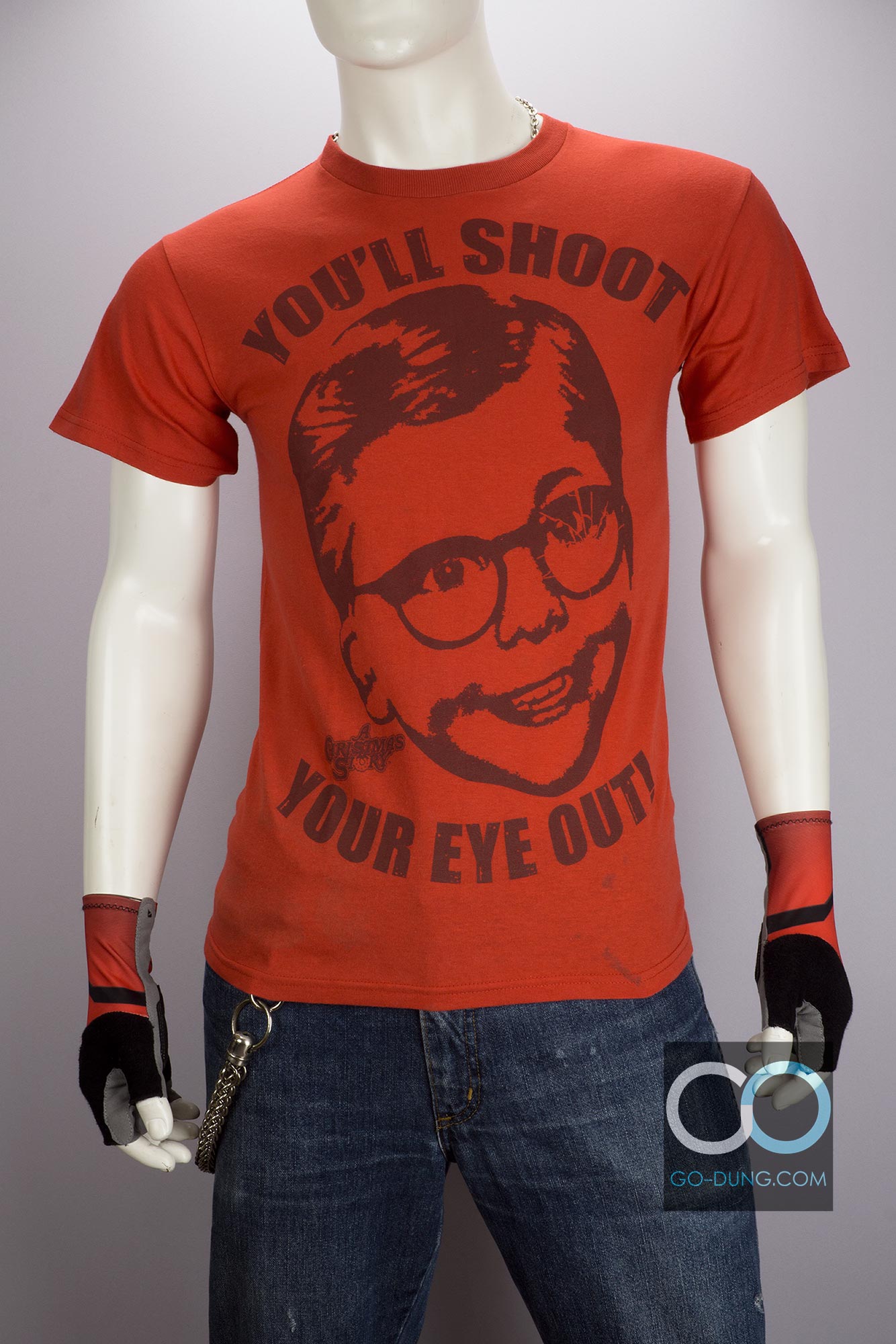 เสื้อยืดมือสอง A CHRISTMAS STORY : YOU'LL SHOOT YOUR EYE OUT ผ้า 100 คอตตอน