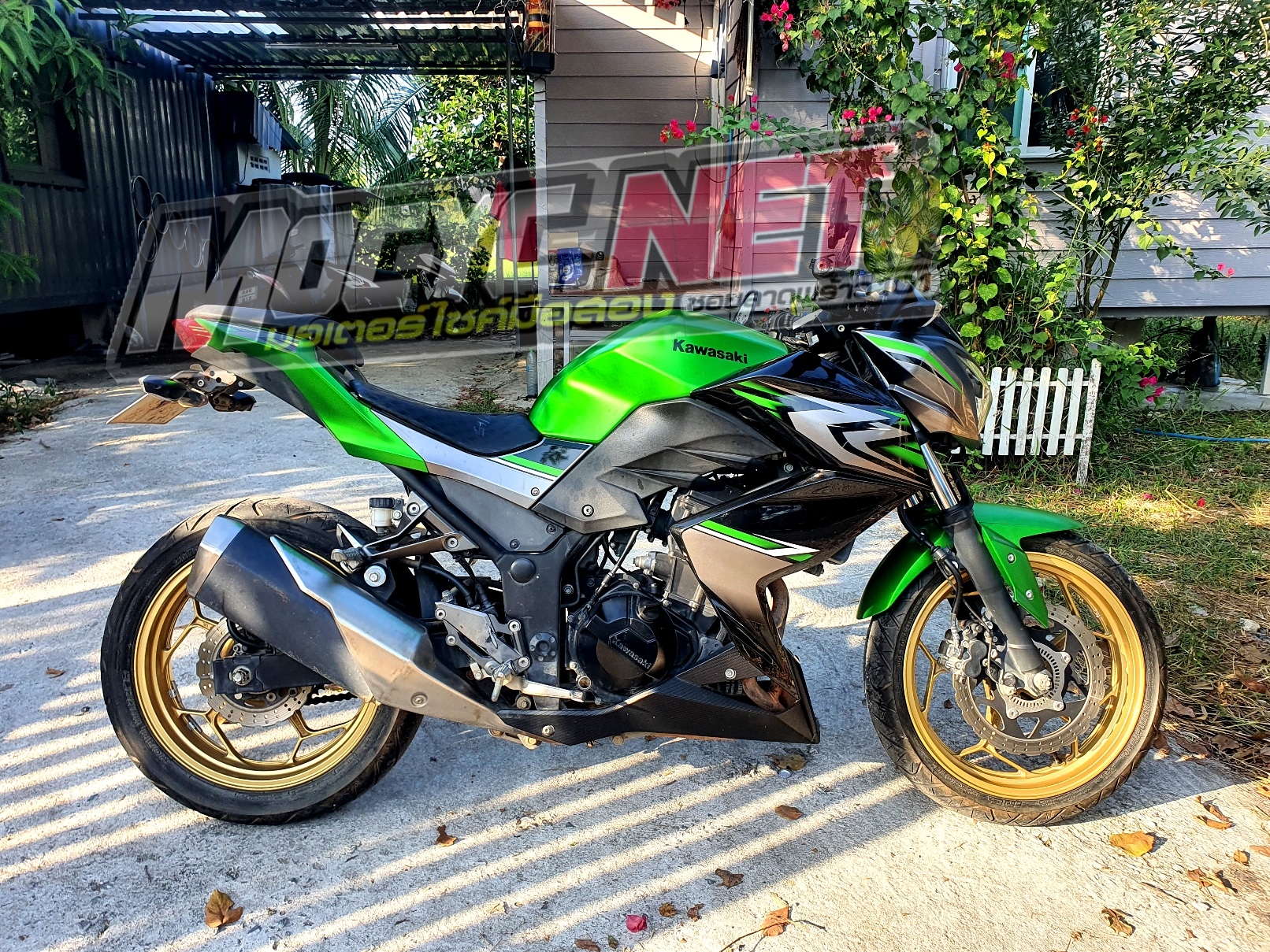 (ขายแล้วครับ) z300 ABS สีเขียวดำ จดทะเบียนปี 2017เครื่องดีมากสียังสวย