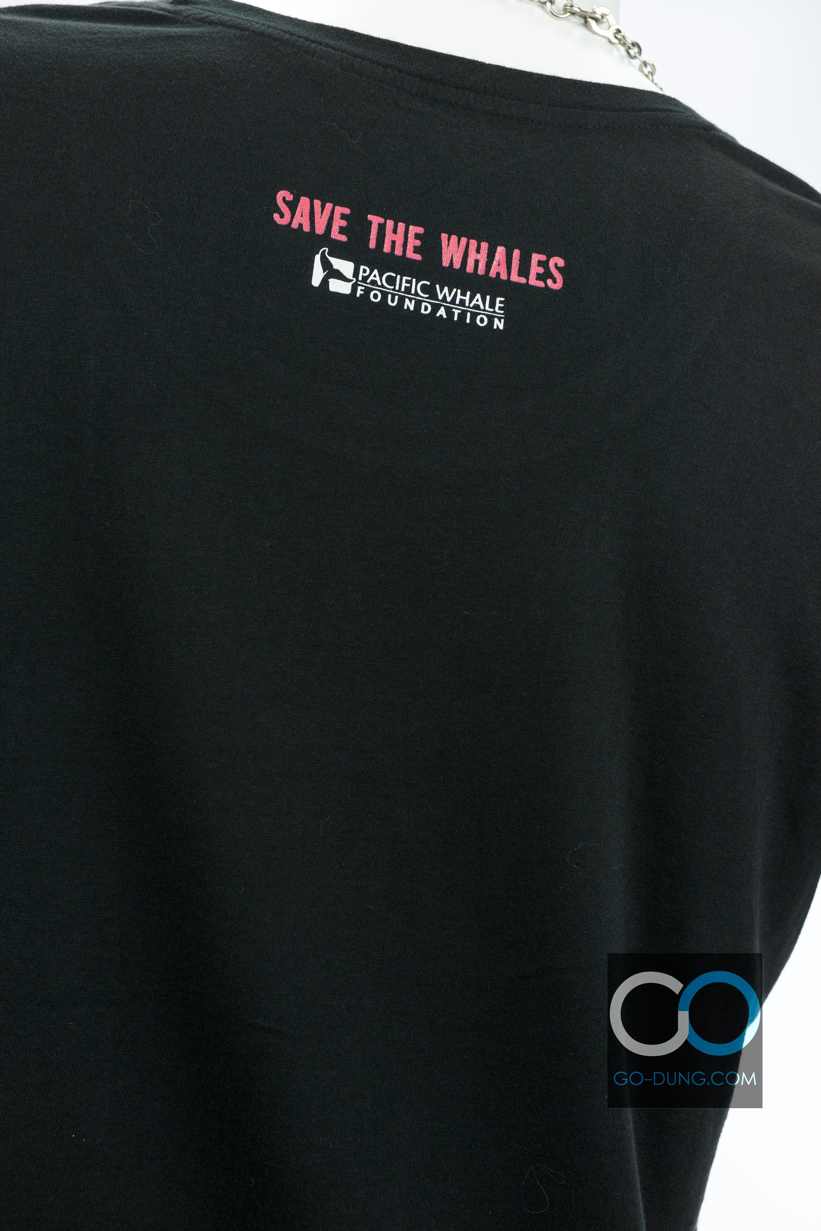 เสื้อยืด USA มือสอง PORT AUTHORITY : STOP WHALING ผ้า 100 คอตตอน