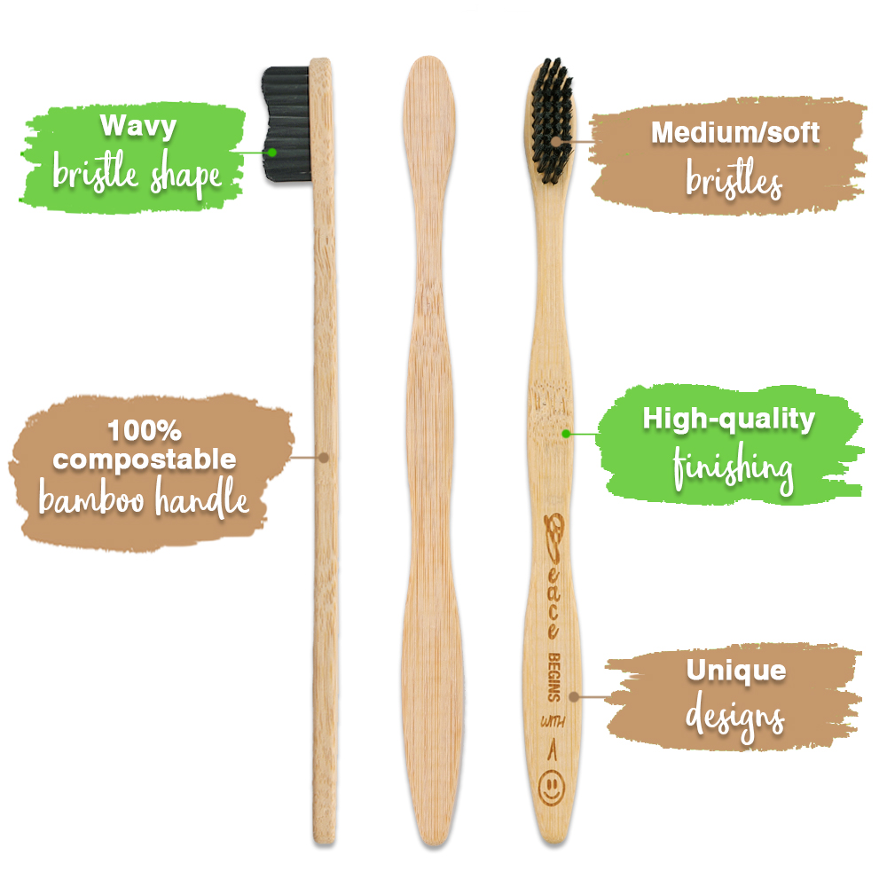 Be the Change แปรงสีฟันเด็ก ปลอดสารเคมี แพค 3 ชิ้น Medium สารฟอกสี